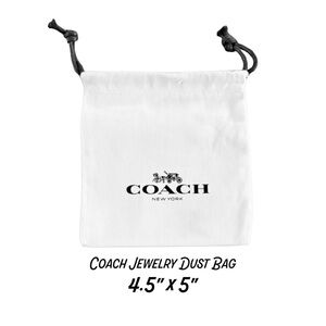Coach Jewelry Dust Bag Storage Pouch Mini 4.5”x5”